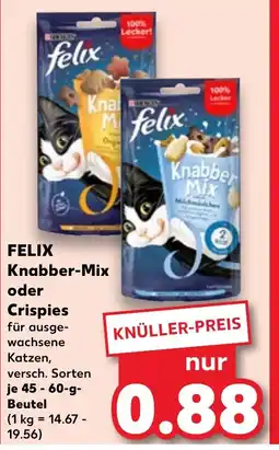 Kaufland FELIX Knabber-Mix oder Crispies Angebot