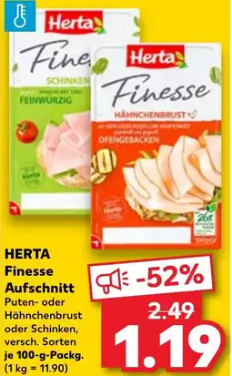 Kaufland HERTA Finesse Aufschnitt Angebot