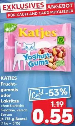 Kaufland KATJES Katjes, Yoghurt Gums oder Lakritze Angebot