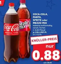 Kaufland COCA-COLA, FANTA, SPRITE oder MEZZO MIX Angebot