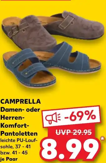 Kaufland CAMPRELLA Damen- oder Herren- Komfort- Pantoletten Angebot