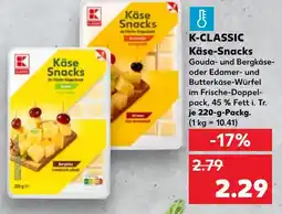 Kaufland K-CLASSIC Käse-Snacks Angebot