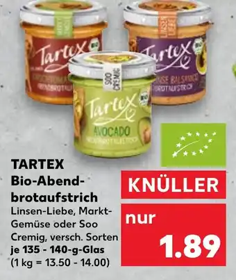 Kaufland TARTEX Bio-Abend- brotaufstrich Angebot