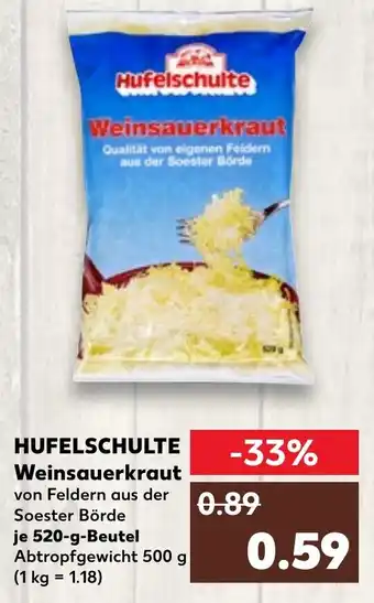 Kaufland HUFELSCHULTE Weinsauerkraut Angebot