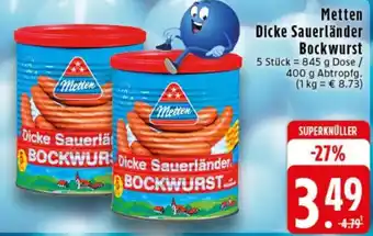 Edeka Metten Dicke Sauerländer Bockwurst Angebot