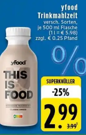 Edeka yfood Trinkmahlzeit Angebot