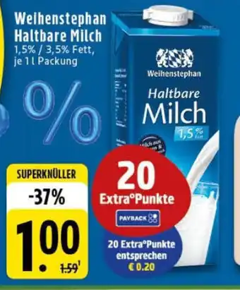 Edeka Weihenstephan Haltbare Milch Angebot