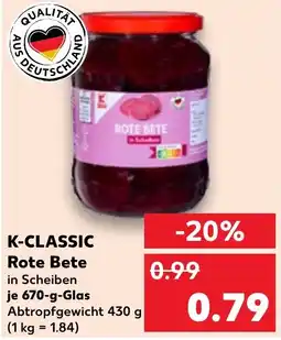 Kaufland K-CLASSIC Rote Bete Angebot