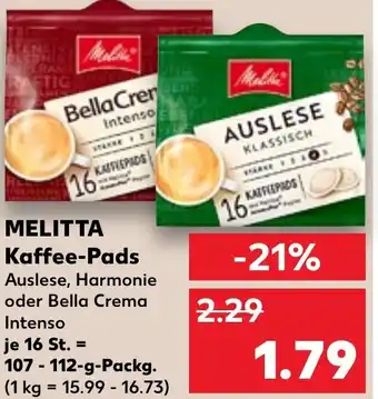 Kaufland MELITTA Kaffee-Pads Angebot