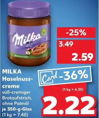 Kaufland MILKA Haselnuss- creme Angebot