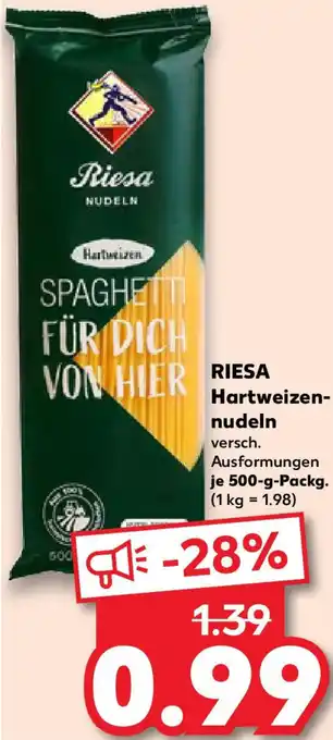 Kaufland RIESA Hartweizen- nudeln Angebot