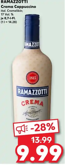 Kaufland RAMAZZOTTI Crema Cappuccino Angebot