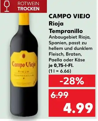 Kaufland CAMPO VIEJO Rioja Tempranillo Angebot