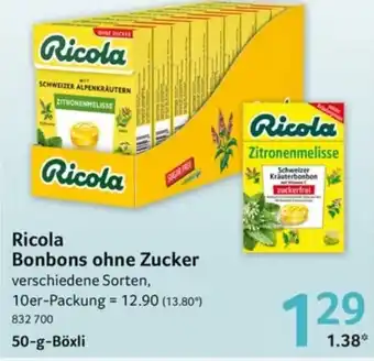 Selgros Ricola Bonbons ohne Zucker Angebot