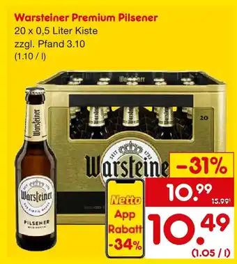 Netto Getränke Discount Warsteiner Premium Pilsener Angebot