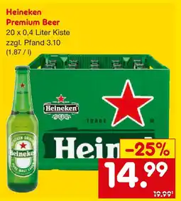 Netto Getränke Discount Heineken Premium Beer Angebot