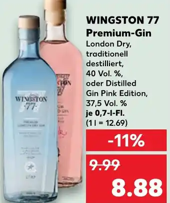 Kaufland WINGSTON 77 Premium-Gin Angebot