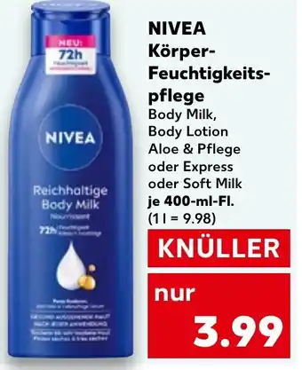 Kaufland NIVEA Körper- Feuchtigkeits- pflege Angebot