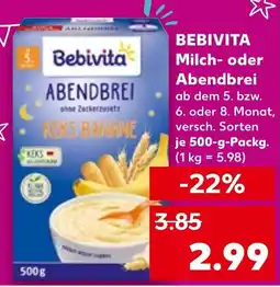 Kaufland BEBIVITA Milch- oder Abendbrei Angebot