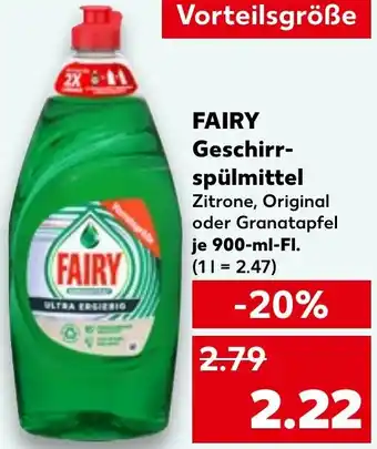 Kaufland FAIRY Geschirr- spülmittel Angebot