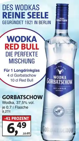 Lösch Depot GORBATSCHOW Wodka, 37,5% vol. Angebot