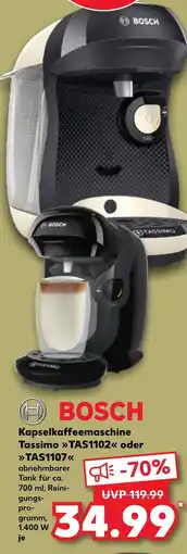 Kaufland BOSCH Kapselkaffeemaschine Tassimo TAS1102 oder TAS1107 Angebot