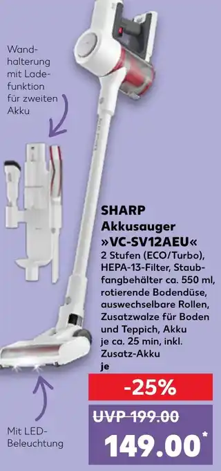 Kaufland SHARP Akkusauger VC-SV12AEU Angebot