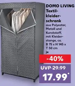 Kaufland DOMO LIVING Textil- kleider- schrank Angebot