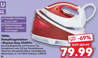 Kaufland TEFAL Dampfbügelstation Express Easy SV6111 Angebot