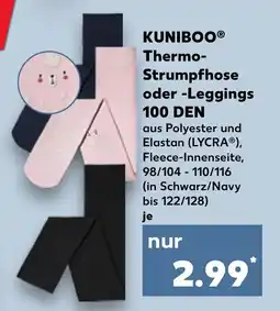 Kaufland KUNIBOO Thermo- Strumpfhose oder -Leggings 100 DEN Angebot