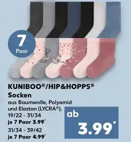 Kaufland KUNIBOO/HIP&HOPPS Socken Angebot