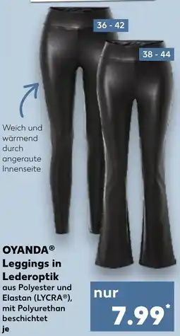 Kaufland OYANDA Leggings in Lederoptik Angebot