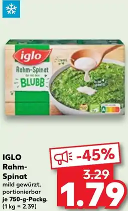 Kaufland IGLO Rahm- Spinat Angebot