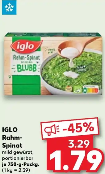 Kaufland IGLO Rahm- Spinat Angebot