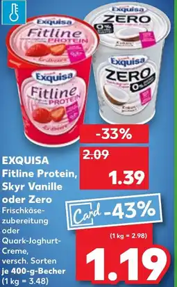 Kaufland EXQUISA Fitline Protein, Skyr Vanille oder Zero Angebot