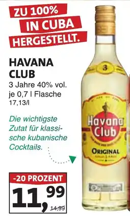 Lösch Depot HAVANA CLUB 3 Jahre 40% vol. Angebot