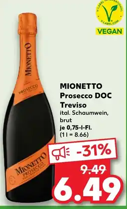 Kaufland MIONETTO Prosecco DOC Treviso Angebot