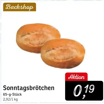 KONSUM Sonntagsbrötchen Angebot