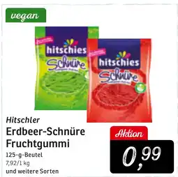 KONSUM Hitschler Erdbeer-Schnüre Fruchtgummi Angebot