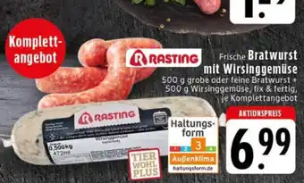 Edeka Frische Bratwurst mit Wirsinggemüse RASTING Angebot