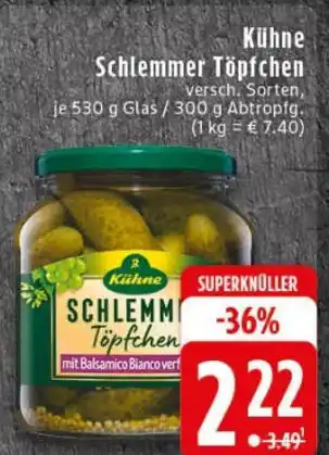 Edeka Kühne Schlemmer Töpfchen Angebot