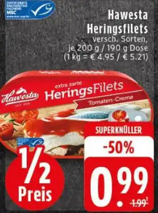 Edeka Hawesta Heringsfilets Angebot