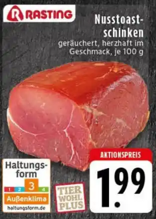 Edeka RRASTING Nusstoast- schinken Angebot