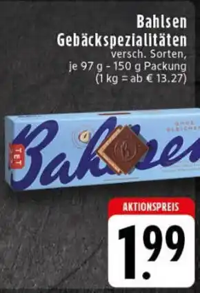 Edeka Bahlsen Gebäckspezialitäten Angebot