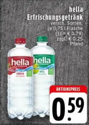 Edeka hella Erfrischungsgetränk Angebot