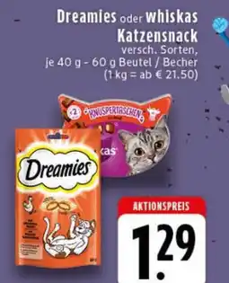 Edeka Dreamies oder Whiskas Katzensnack Angebot