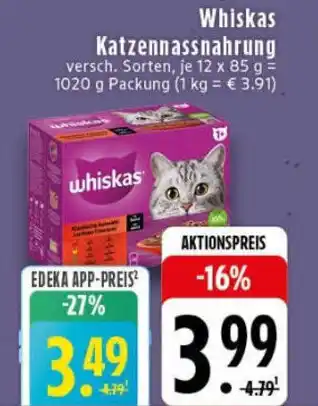 Edeka Whiskas Katzennassnahrung Angebot