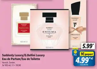 Lidl Suddenly Luxury/G.Bellini Luxury Eau de Parfum/Eau de Toilette Angebot