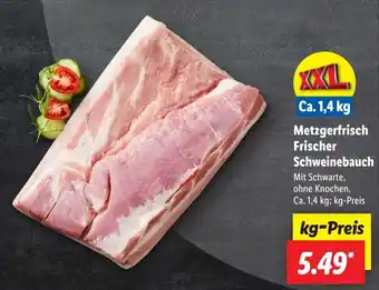 Lidl Metzgerfrisch Frischer Schweinebauch Angebot