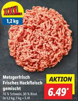 Lidl Metzgerfrisch Frisches Hackfleisch gemischt Angebot